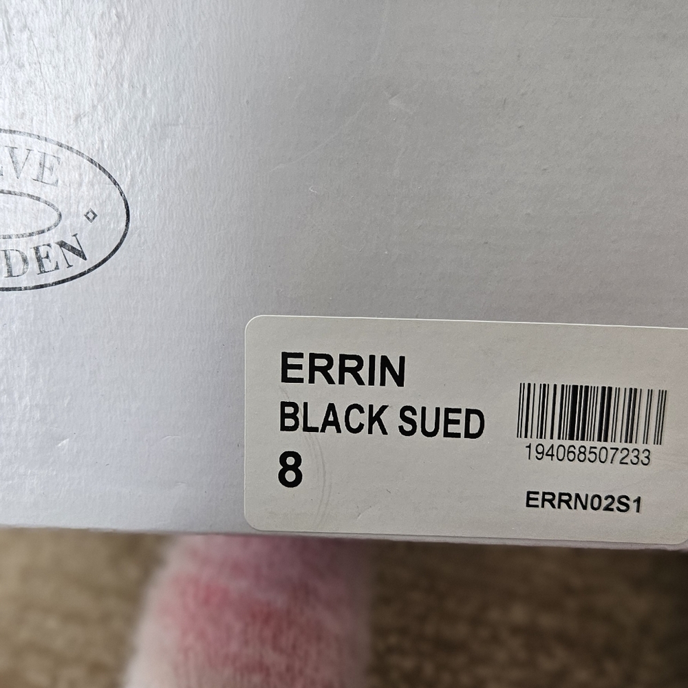 Steve Madden Black Suede Open-Toe Stiletto Mule - Picture 4 of 4